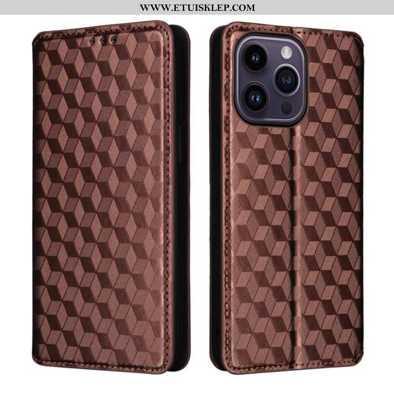 Etui Na Telefon do iPhone 15 Etui Folio Kostki 3d